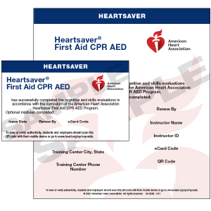 HeartSaver First Aid, CPR & AED eCard (2020)