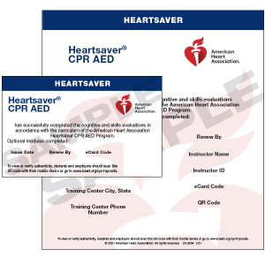 HeartSaver CPR & AED eCard (2020)