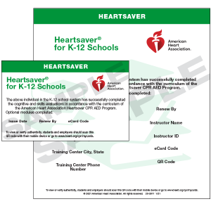 HeartSaver for K-12 Schools eCard (2020)